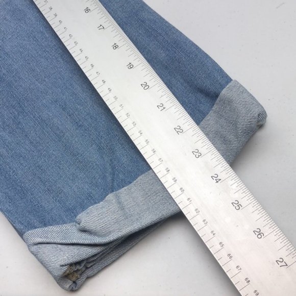 VINTAGE LIQUID X BOYFRIEND CROP JEANS 10/30x24 100% COTTON 🦋 - Picture 8 of 12